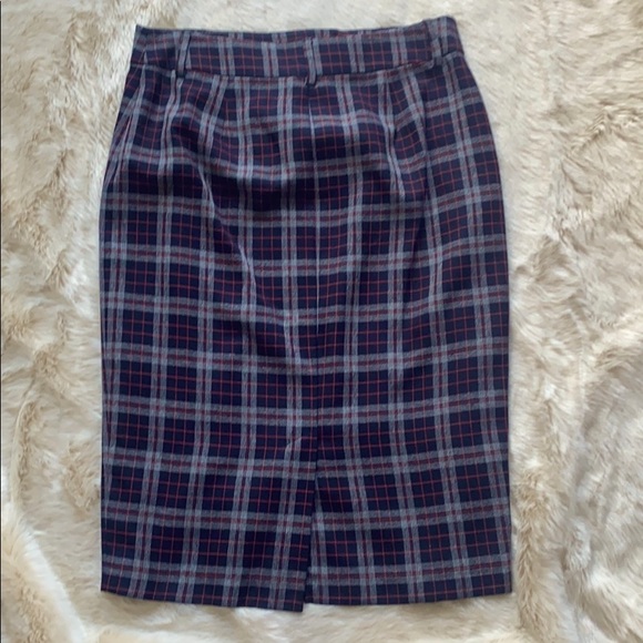 Marks & Spencer Blue Check Skirt in Sz: 8 (UK:12) - Picture 3 of 9